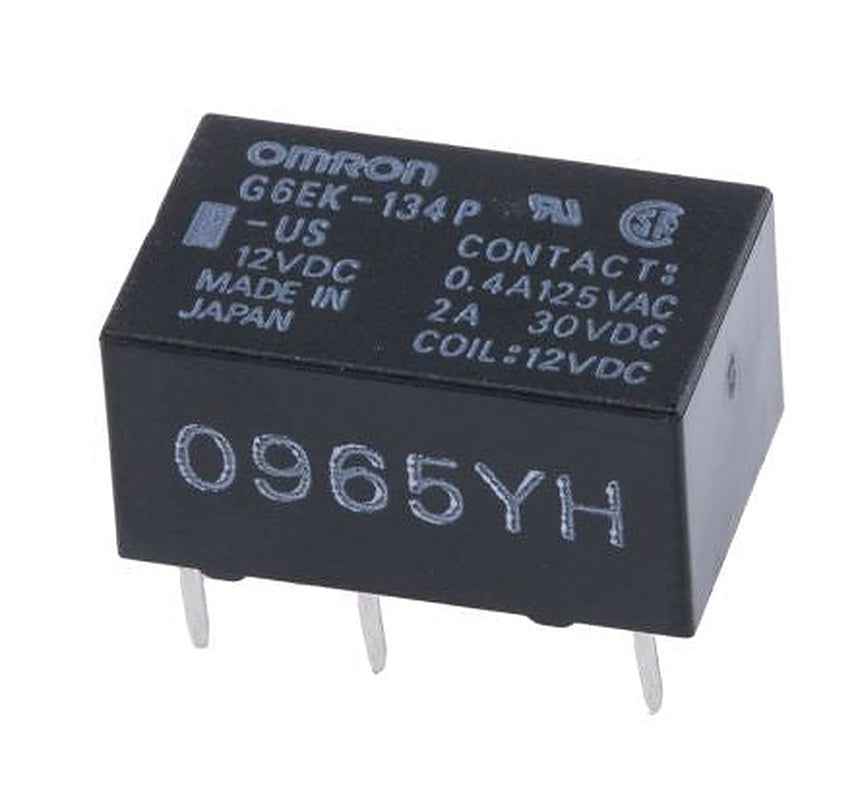 Omron PCB Signal Relay, 12V dc Coil, 3A, SPDT