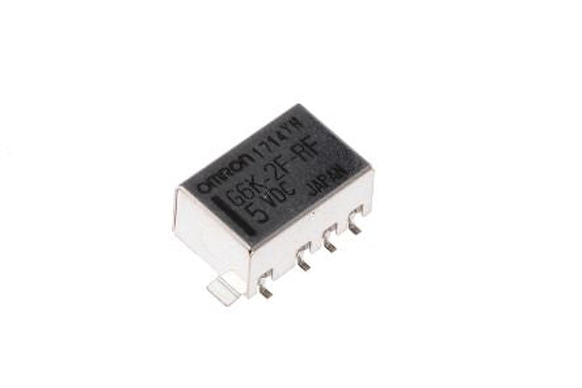 Omron Surface High Frequency Relay, 5V dc Coil, 1 GHz Max. Coil Freq., DPDT