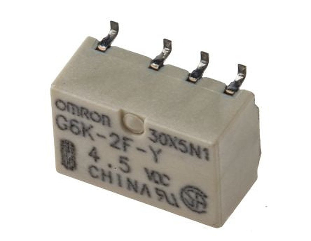 Omron PCB Signal Relay, 4.5V dc Coil, 1A, DPDT