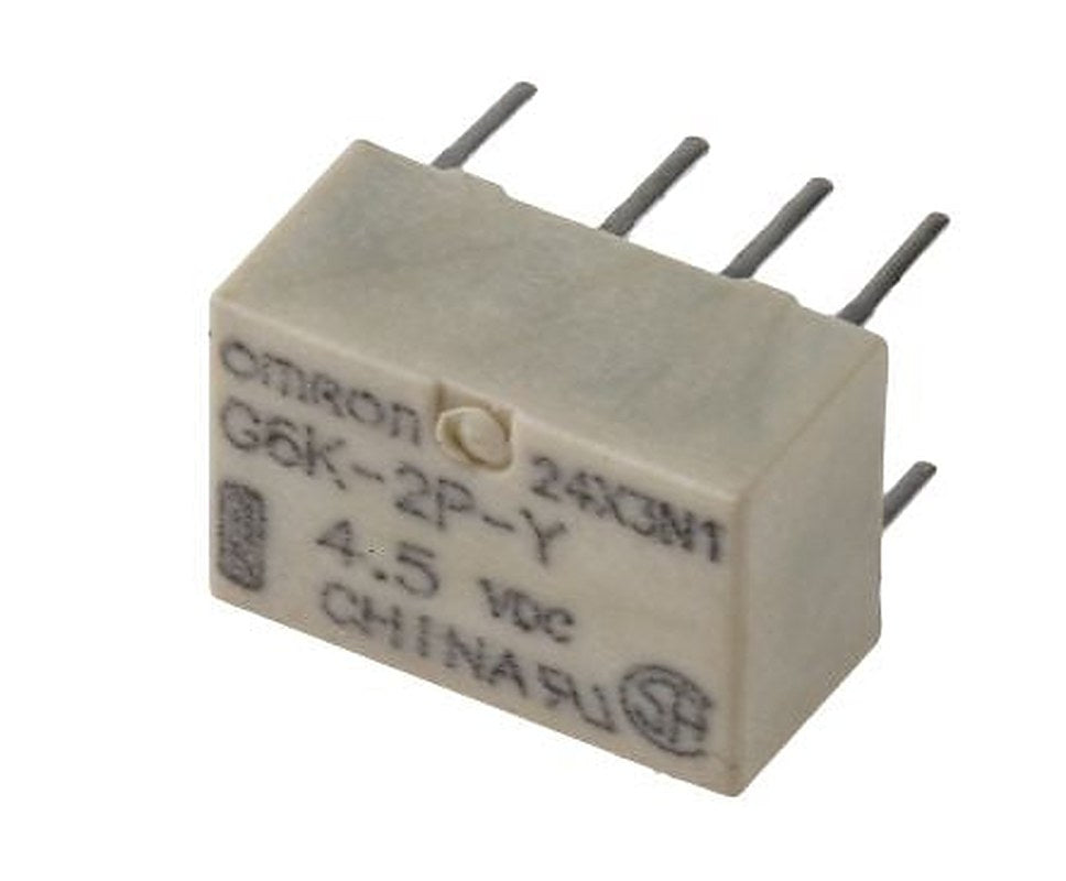 Omron PCB Signal Relay, 4.5V dc Coil, 1A, DPDT