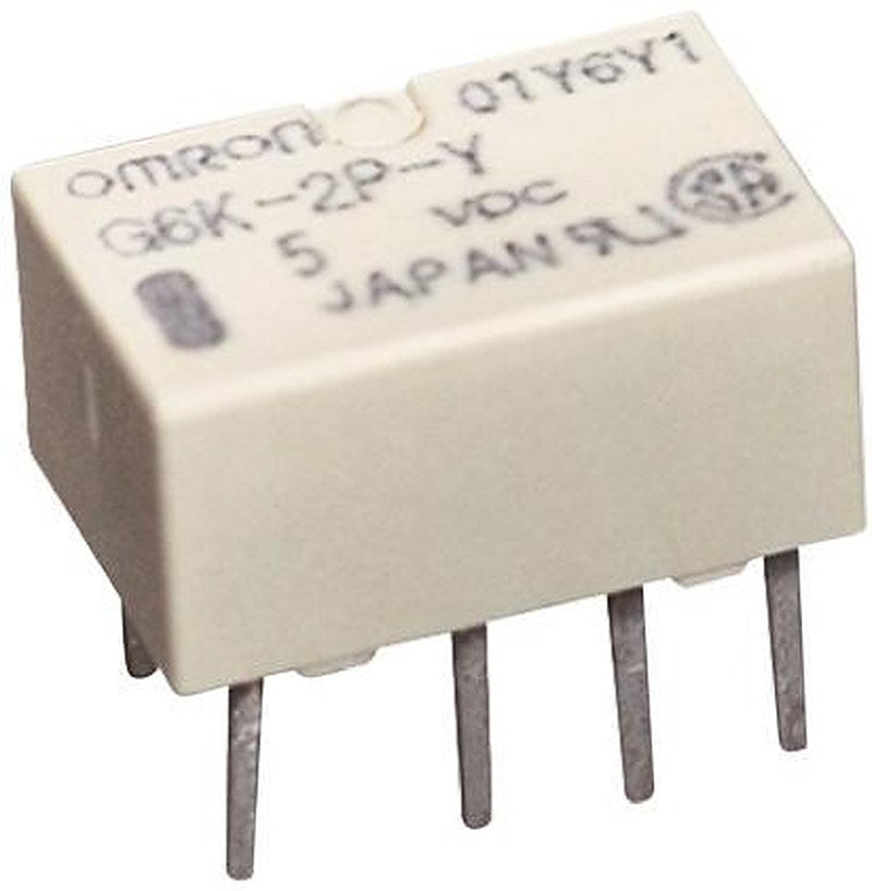 Omron PCB Signal Relay, 12V dc Coil, 1A, DPDT