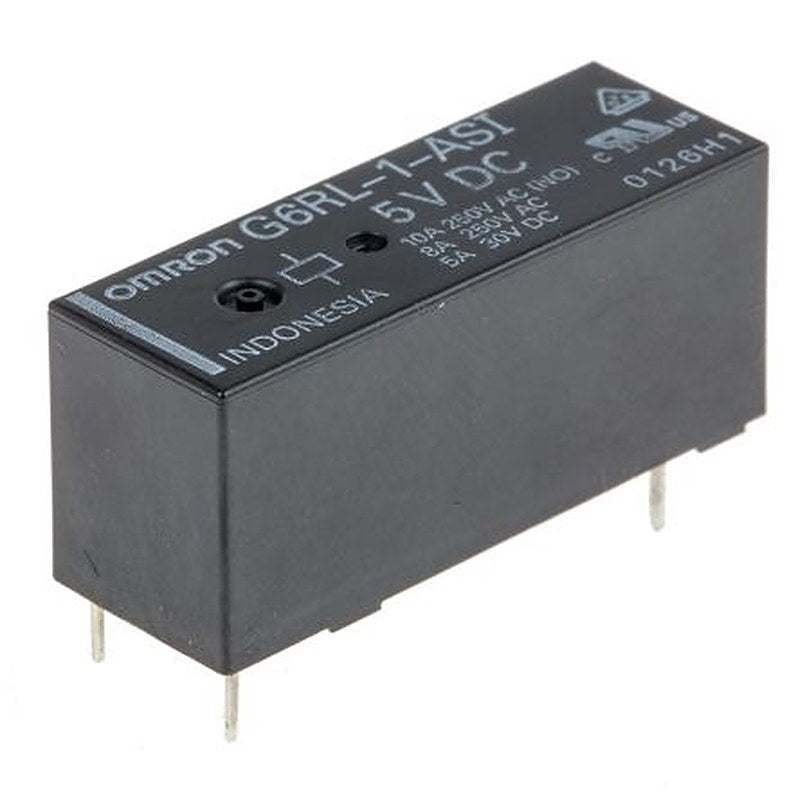 Omron PCB Power Relay, 5V dc Coil, 10A Switching Current, SPST