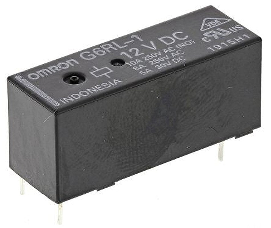 Omron PCB Power Relay, 12V dc Coil, 10A Switching Current, SPDT