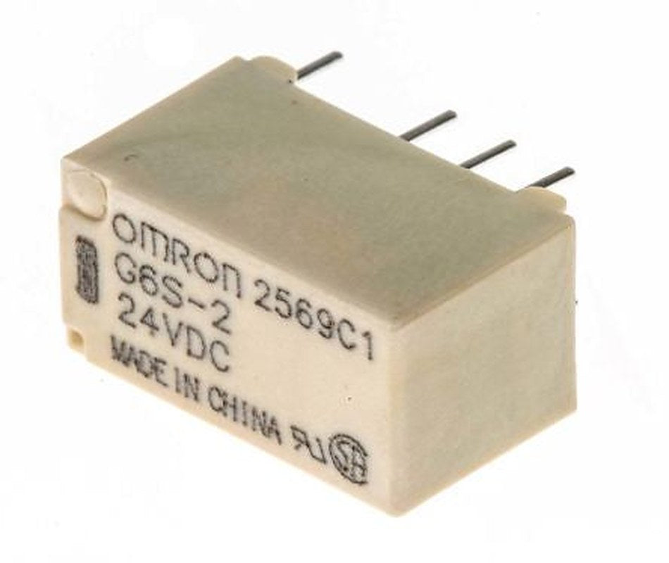 Omron PCB Signal Relay, 24V dc Coil, 2A, DPDT