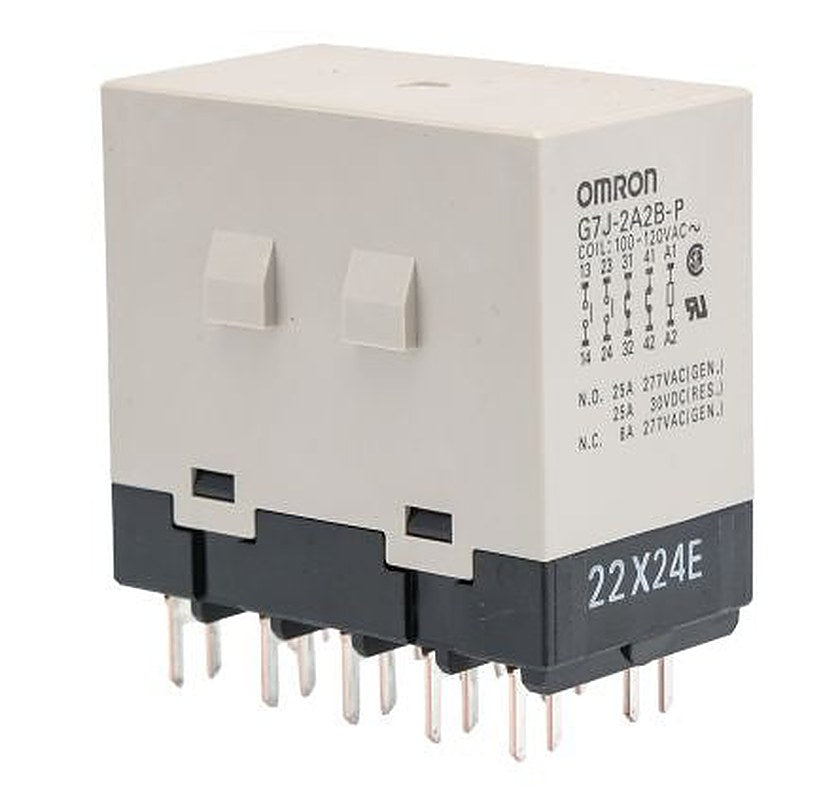 Omron PCB Power Relay, 120V ac Coil, 25A Switching Current, DPDT