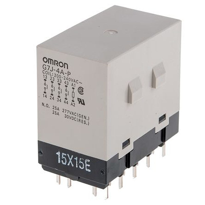 Omron PCB Power Relay, 240V ac Coil, 25A Switching Current, 4PST-NO
