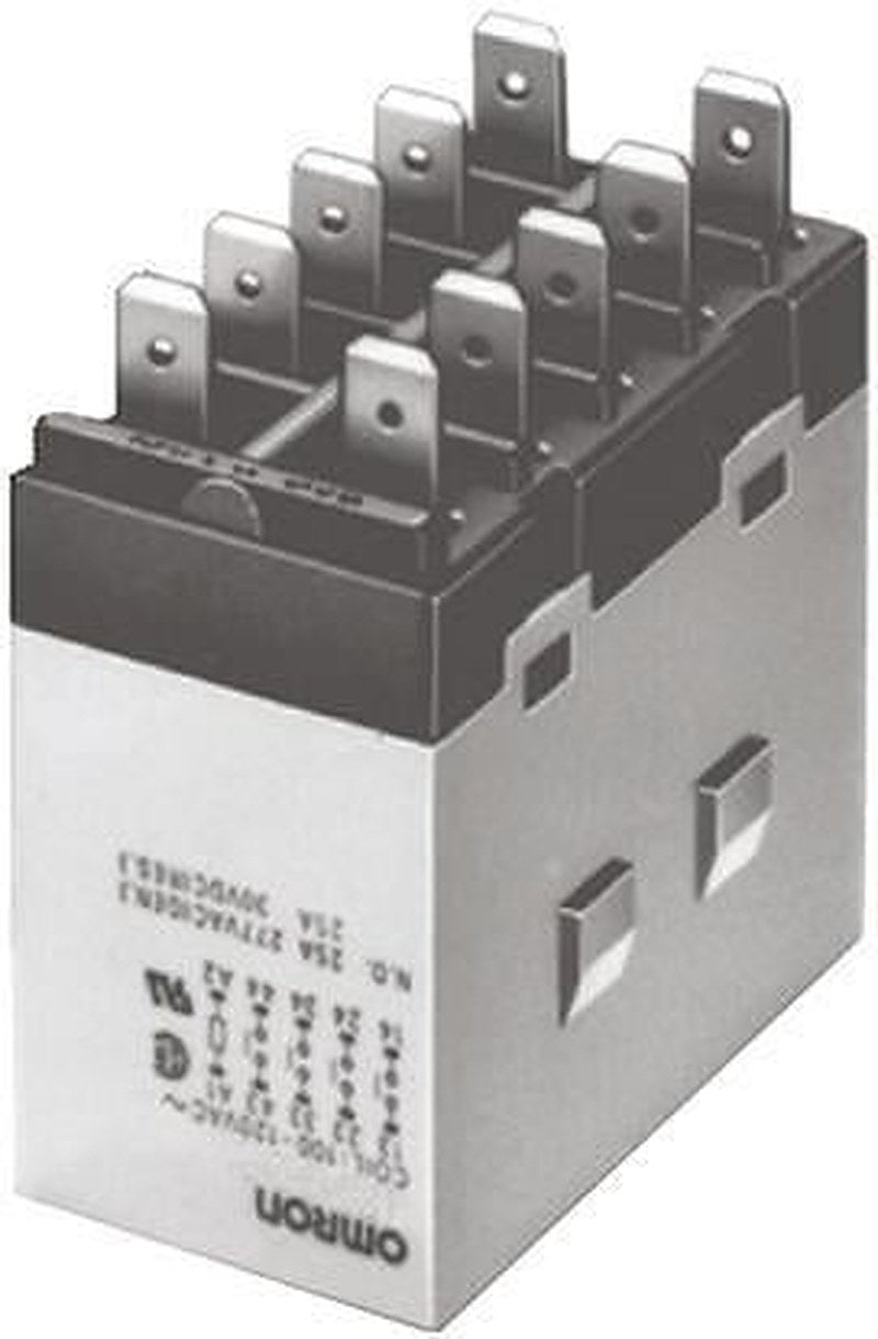 Omron Panel Power Relay, 120V ac Coil, 25A Switching Current, 4PST-NO