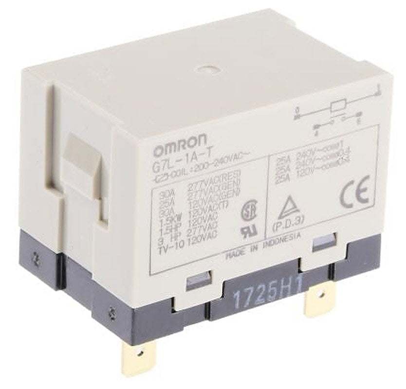 Omron Panel Power Relay, 240V ac Coil, 30A Switching Current, SPST