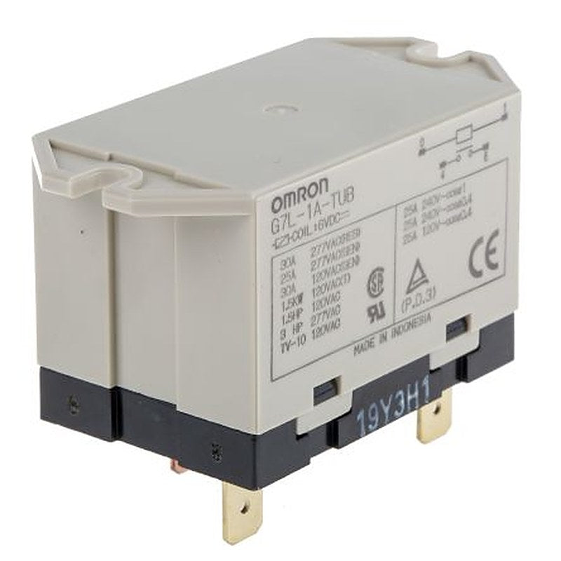 Omron Panel Power Relay, 6V dc Coil, 30A Switching Current, SPST