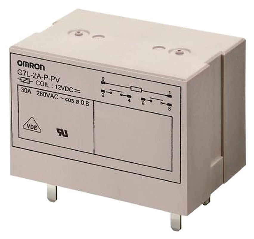 Omron PCB Power Relay, 24V dc Coil, 30A Switching Current, DPST