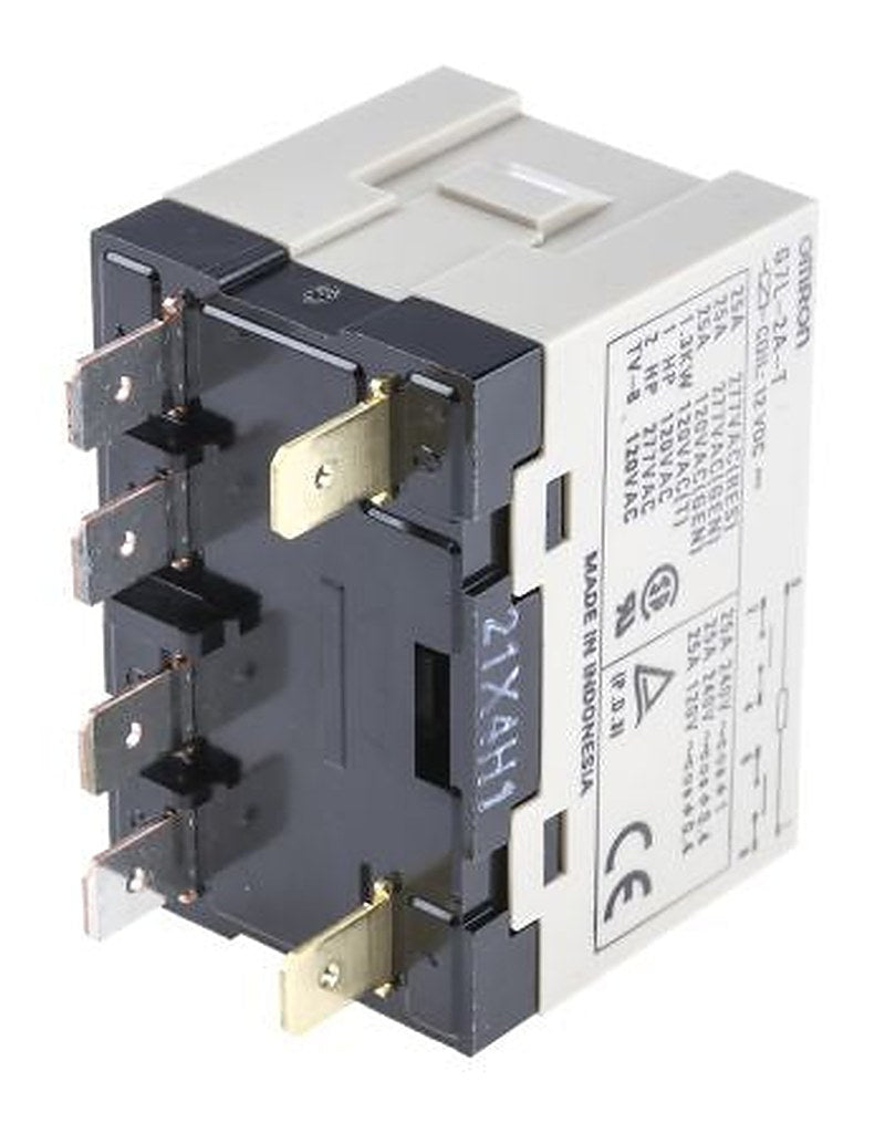 Omron Panel Power Relay, 12V dc Coil, 25A Switching Current, DPST