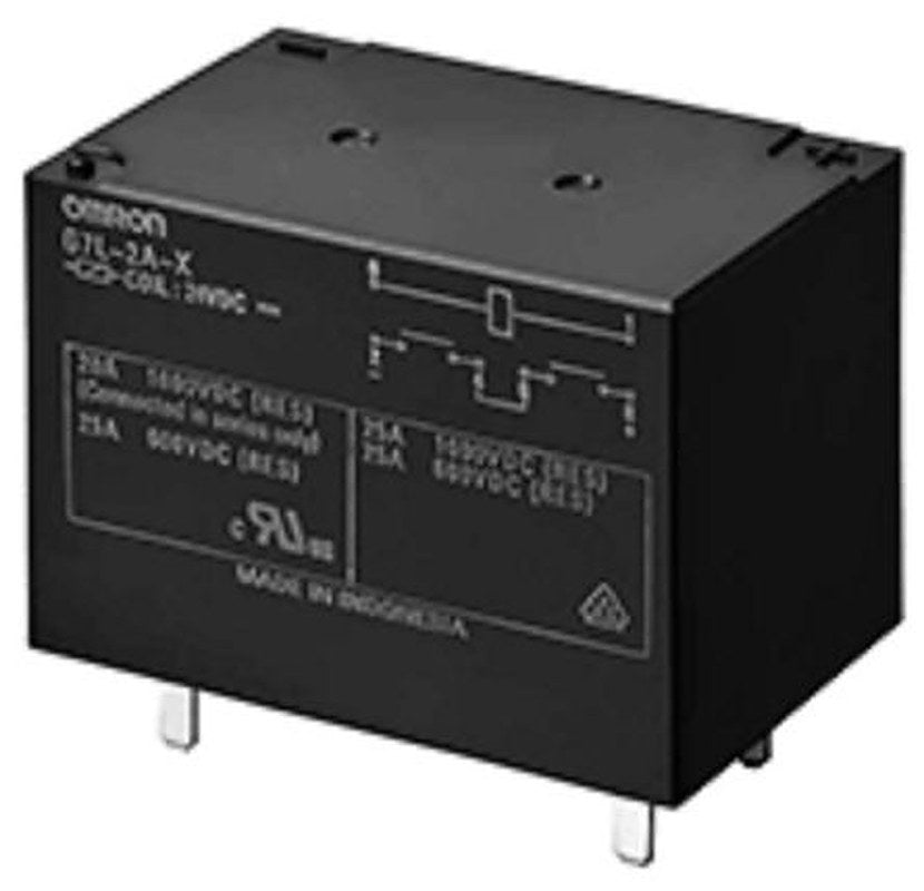 Omron PCB Power Relay, 24V dc Coil, 20A Switching Current, DPST