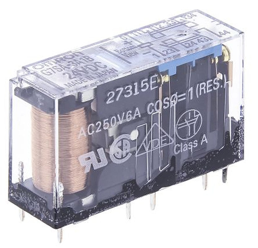 Omron PCB Force Guided Relay, 24V dc Coil Voltage, 4-Pole