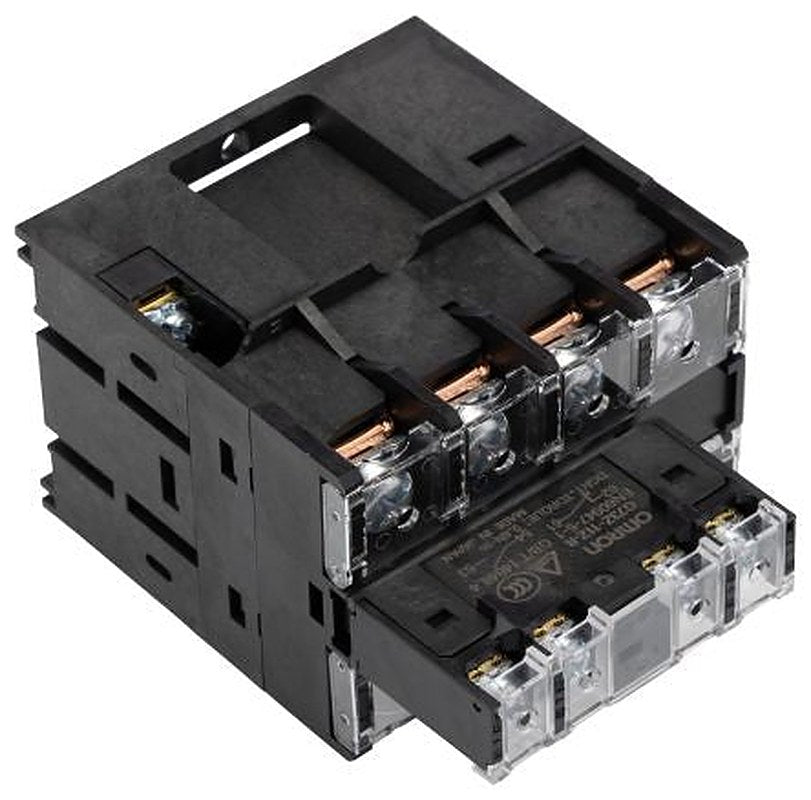 Omron Screw, DIN Track Power Relay, 24V dc Coil, 25A Switching Current, DPST
