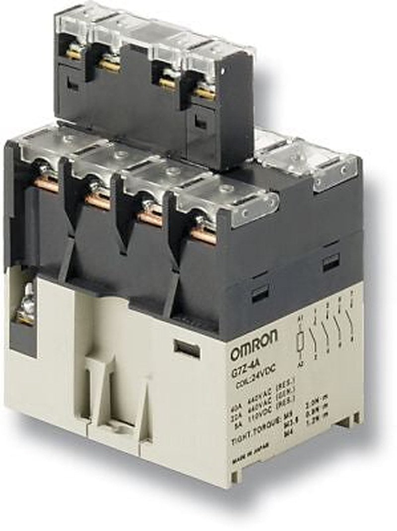 Omron Screw, DIN Track Power Relay, 12V dc Coil, 25A Switching Current, 3PST