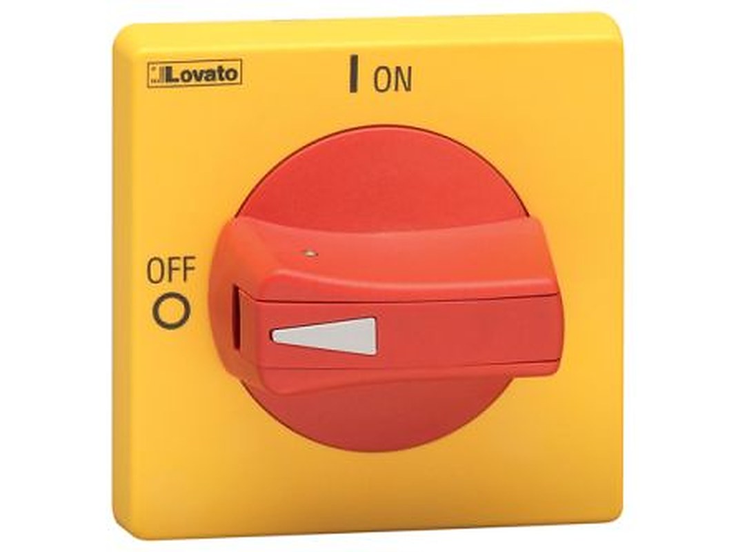 Lovato Yellow, Red Rotary Handle, 65 mm, GA Series