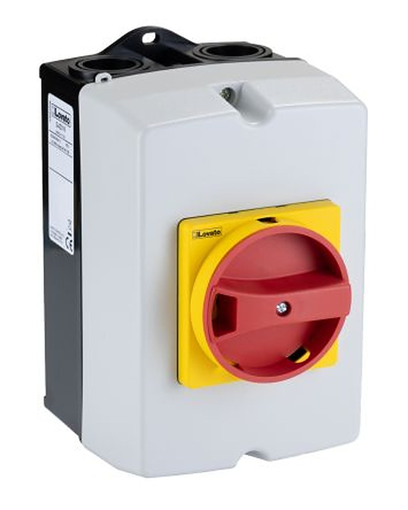 Lovato 3-Pole Panel Isolator Switch -, IP65, 16A, 7.5 kW