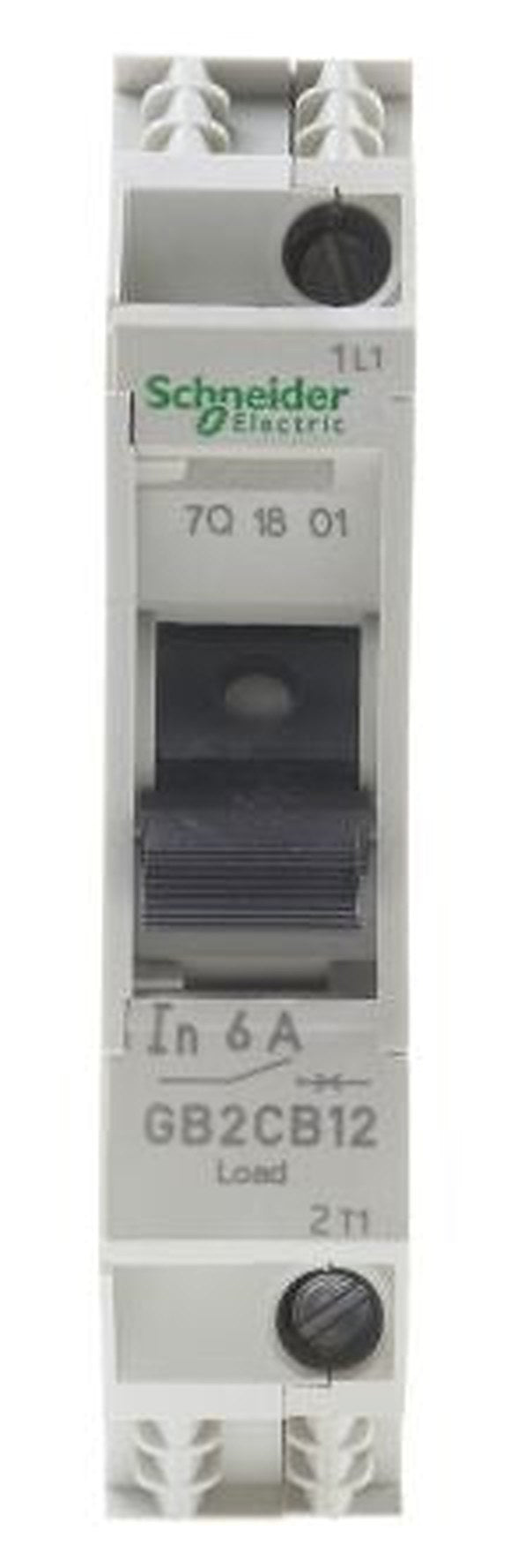 Schneider Electric TeSys TeSyS GB2 Thermal Circuit Breaker - 1-Pole, DIN Rail, 6A Current Rating, 1.5 kA, 110V ac, 48 V