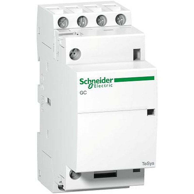 Schneider Electric TeSyS GC Contactor, 230V ac Coil, 4-Pole, 25 A, 1.6 W 230V ac, 2 NO/2 NC, 415V ac