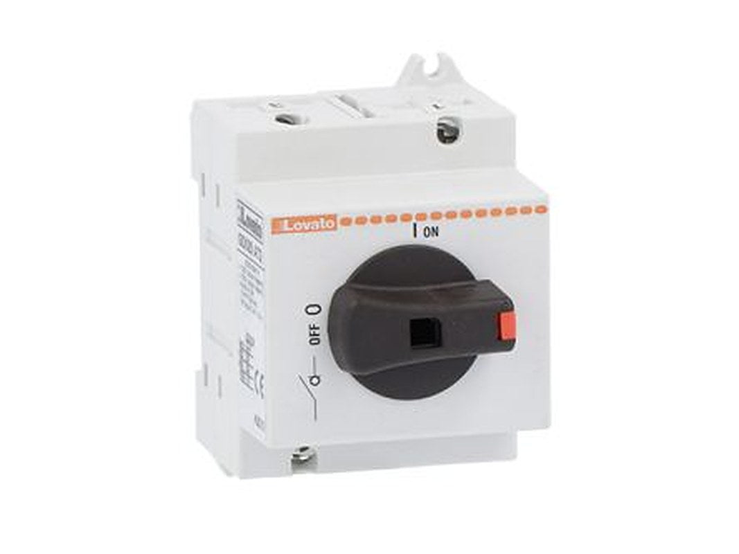Lovato 2-Pole DIN Rail Isolator Switch -, IP20, 16A, 25 A