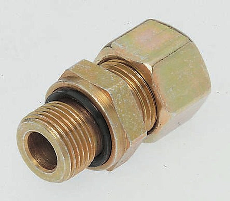 Parker GE08LR3/8EDCF Hydraulic Fitting Male G, 90 °, Steel, 8 mm Hose ID