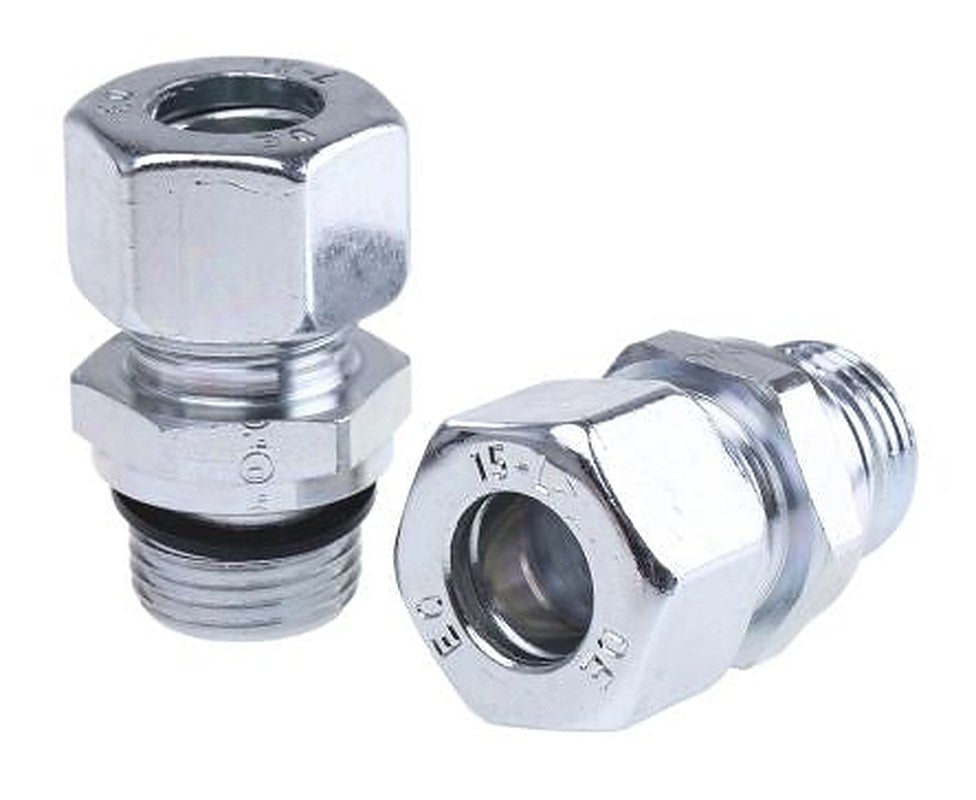 Parker GE15LREDCF Hydraulic Fitting Male G, 90 °, Steel