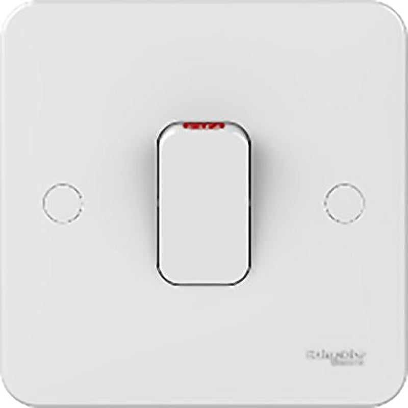 Schneider Electric White, 1 Way Rocker, 1 Gang, Lisse