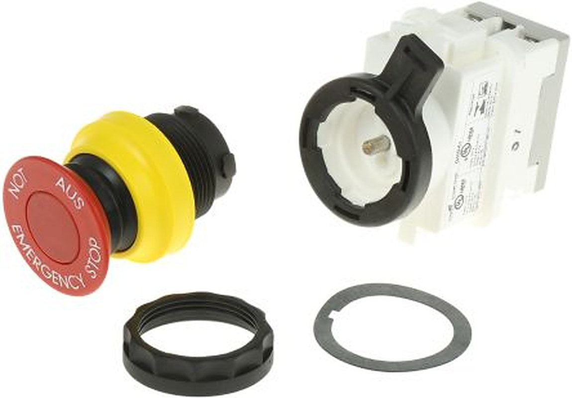 Eaton GHG4188 Series Pull to Release Emergency Stop Push Button, Panel Mount, 30 mm Cutout, SPDT, IP66