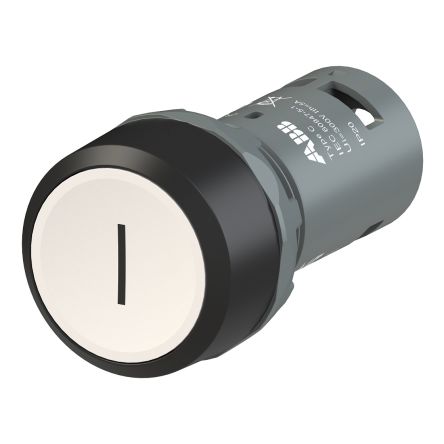 ABB Compact Series Illuminated Push Button Switch, Momentary, Panel, 22 mm Cutout, SPST, IP20, IP66, IP67, IP69K, 125 V