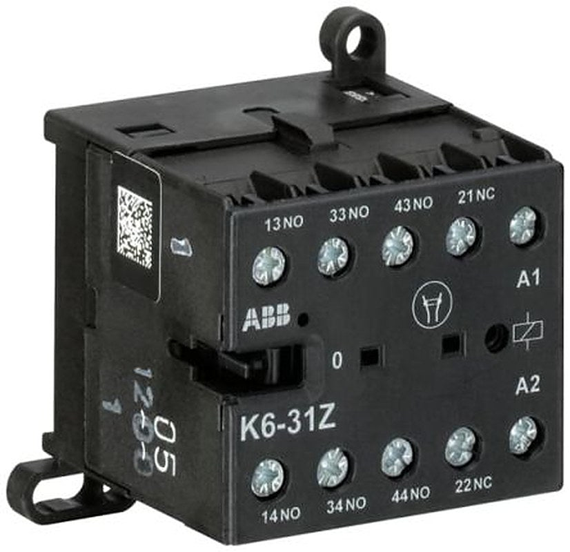 ABB K6-31Z Contactor Relay, 415V dc Coil, 4-Pole, 4 A 690V, 3 NO/1 NC