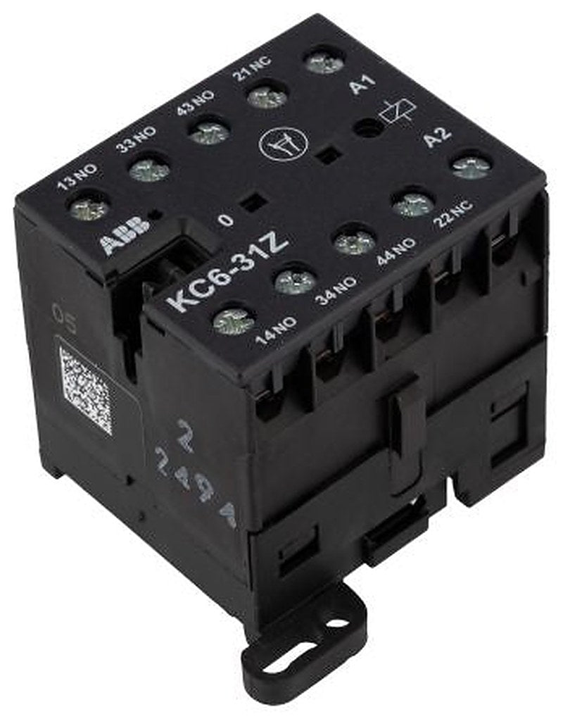 ABB KC6 Contactor Relay, 24V dc Coil, 4-Pole, 4 A 690V, 3 NO/1 NC