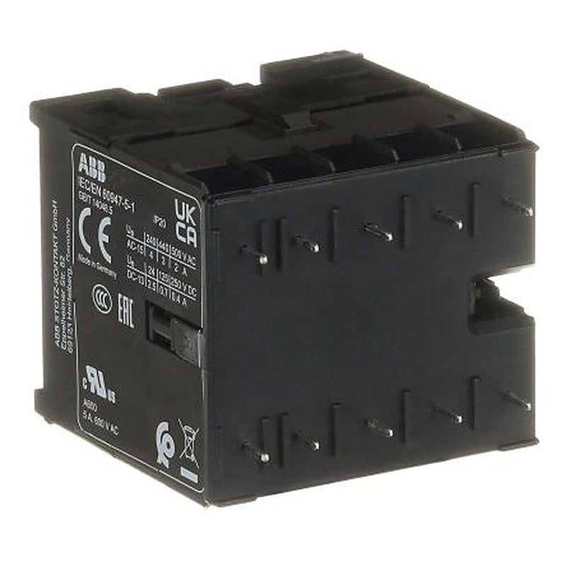 ABB KC6-31Z-P Contactor Relay, 24V dc Coil, 4-Pole, 4 A 690V, 3 NO/1 NC, 690V