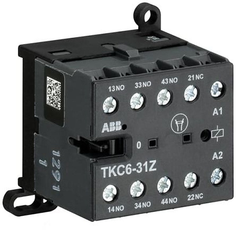 ABB TKC6-31Z Contactor Relay, 143V dc Coil, 4-Pole, 4 A, 5 W 690V, 2 NO/2 NC, 690V