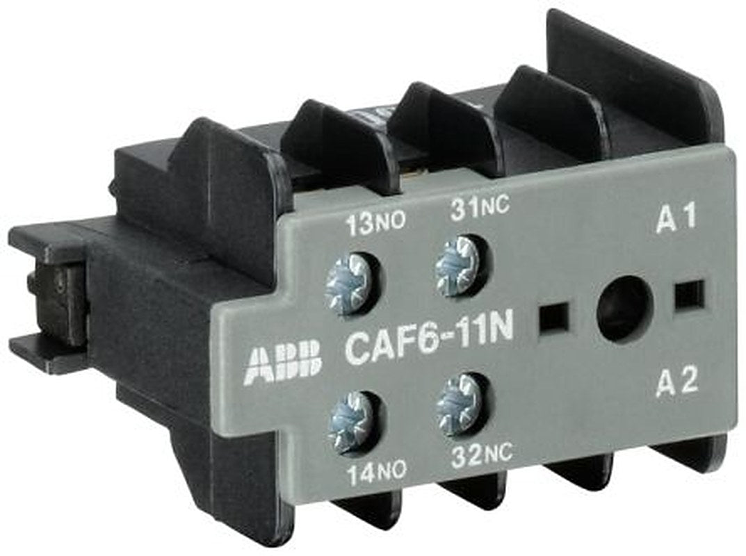 ABB Auxiliary Contact, 2 Contact, 1 NO/1 NC, CAF6, Surface, 6 A, 250 V dc, 690V ac, GJL1201330R0004