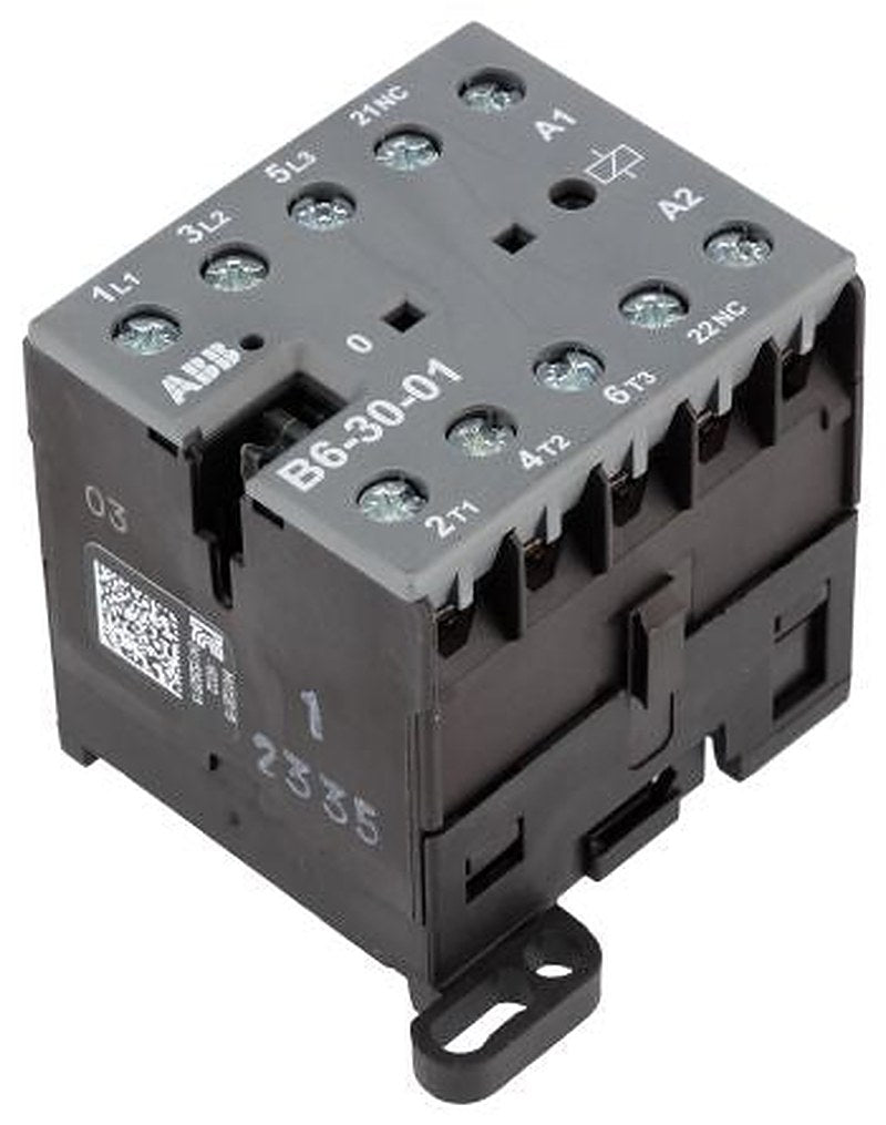 ABB B Contactor, 42V Coil, 3-Pole, 20 A, 4 kW 42V, 3 NO