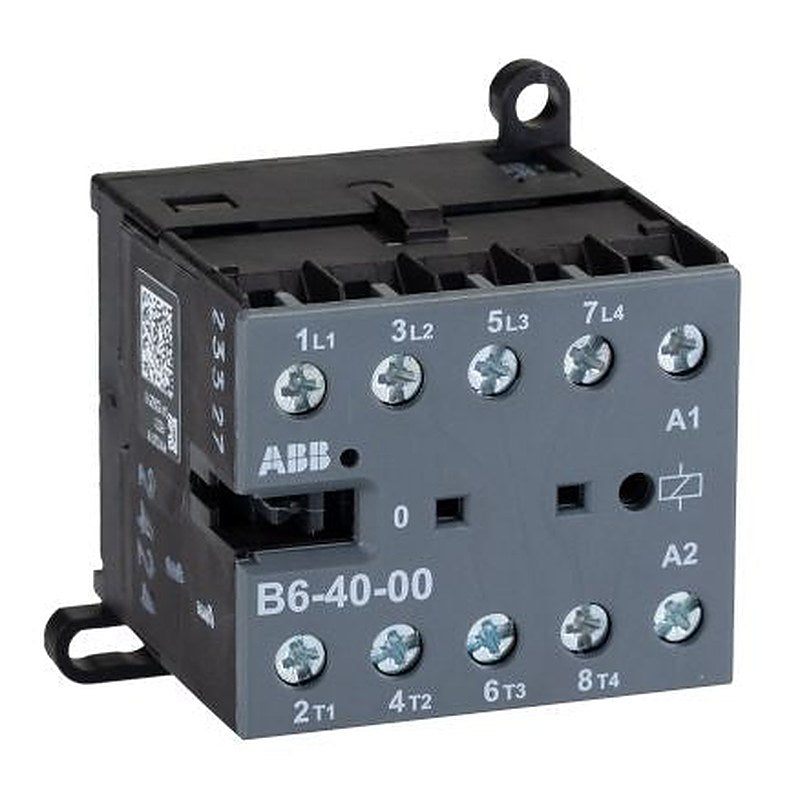 ABB B6-40-00 Contactor, 240V Coil, 4-Pole, 20 A, 4 kW 240V, 4 NO