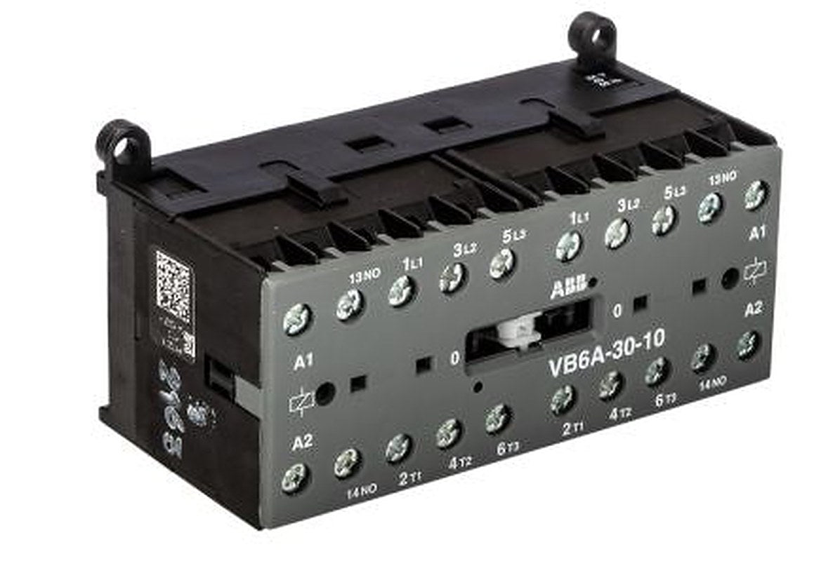ABB VB6A-30-10 Contactor, 24V Coil, 3-Pole, 20 A, 4 kW 240V, 3 NO