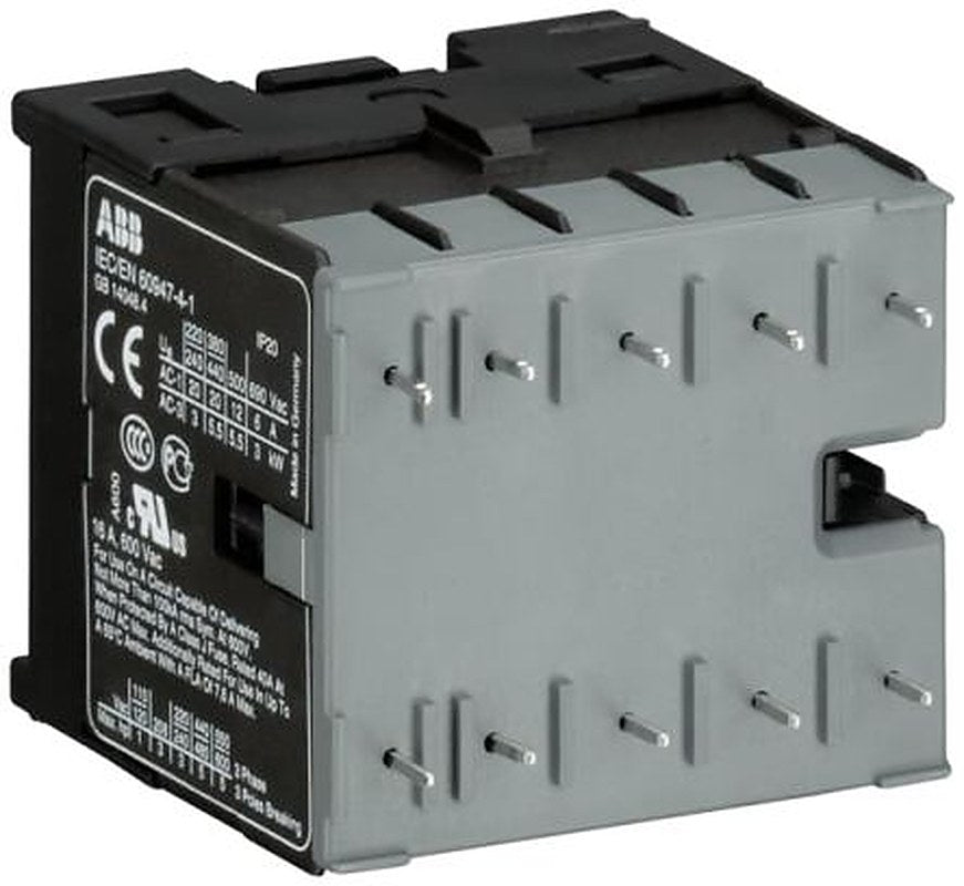 ABB GJL121 Contactor, 24V Coil, 3-Pole, 12 A, 4 kW 24V, 4 NO, 690V