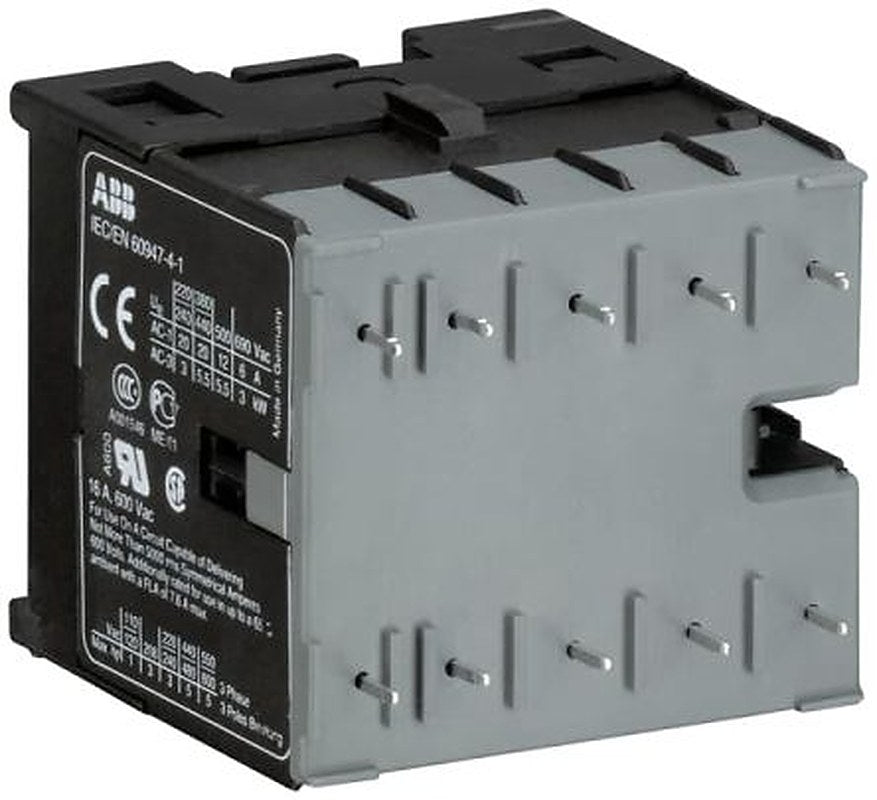 ABB GJL131 Contactor, 110V, 127 V, 110 V, 127 V Coil, 3-Pole, 12 A, 5.5 kW 110V, 127 V, 3 NO/1 NC, 690V