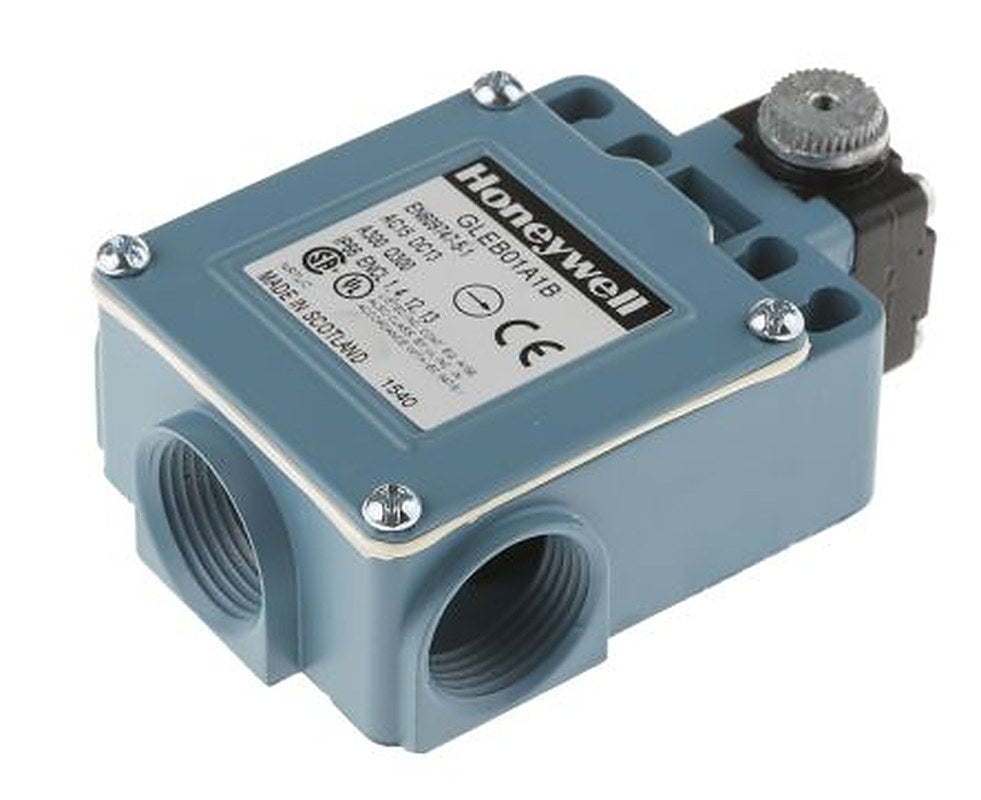 Honeywell GLE Series Metal Roller Limit Switch, DPDT, IP67, Die Cast Zinc Epoxy Coated Housing, 240V ac, 6A