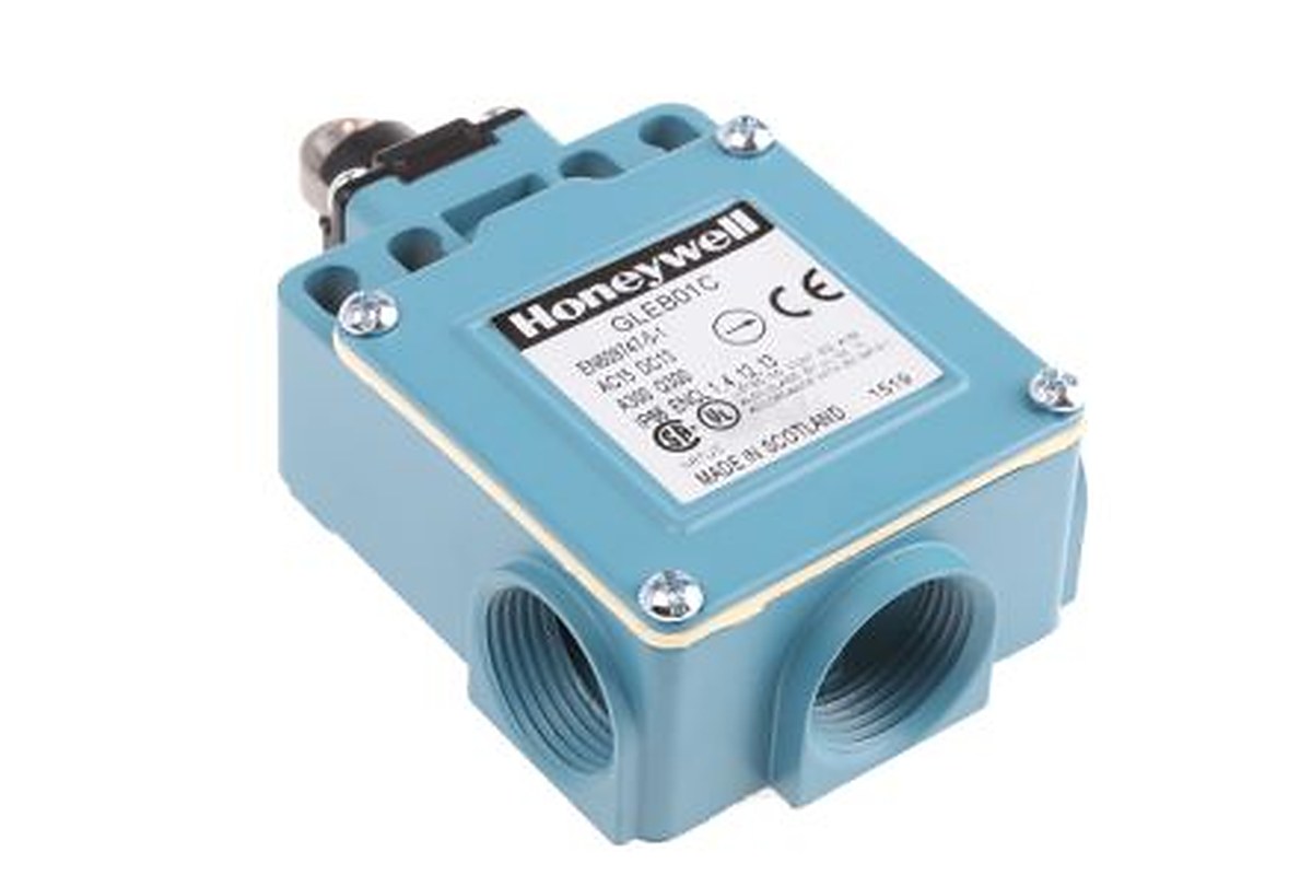 Honeywell GLE Series Roller Plunger Limit Switch, 1 NC/1 NO, IP66, Die Cast Zinc Housing, 240V ac, 6A