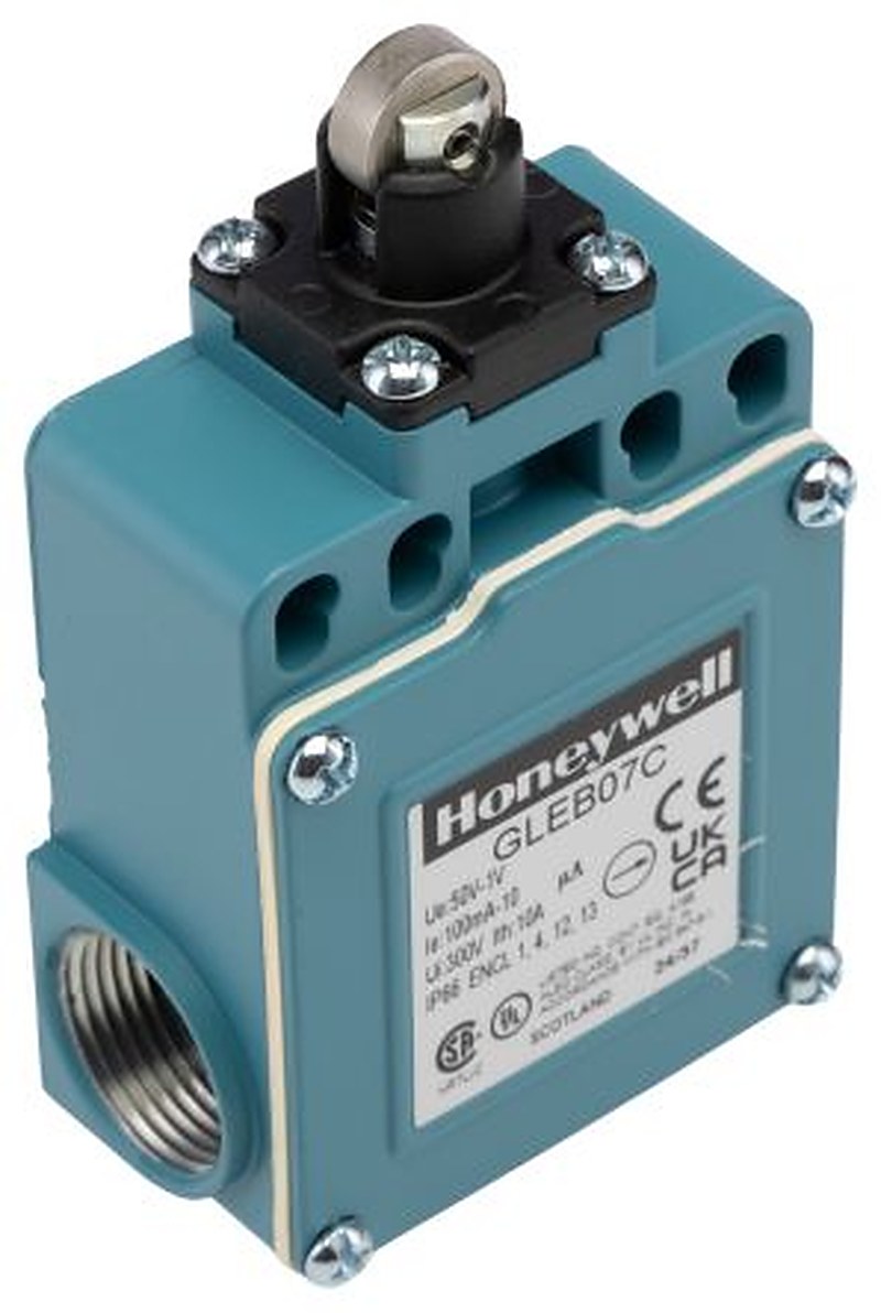 Honeywell GLE Series Plunger Limit Switch, 1 NO/1 NC, IP67, Die Cast Zinc Epoxy Coated Housing, 50V