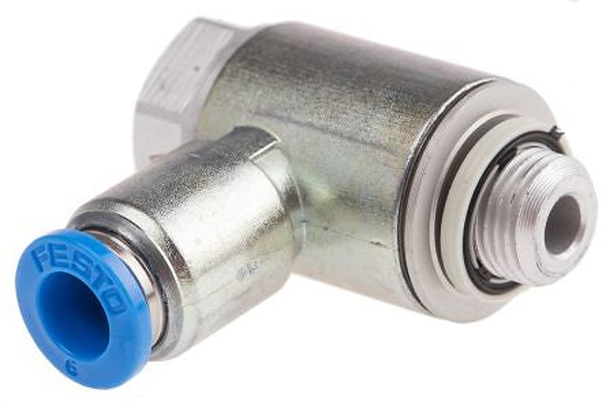 Festo GRLA Series Flow Controller Exhaust Valve, 537075, Inlet Male ISO 1179-1 and ISO 228-1 ISO 1179-1 and ISO 228-1