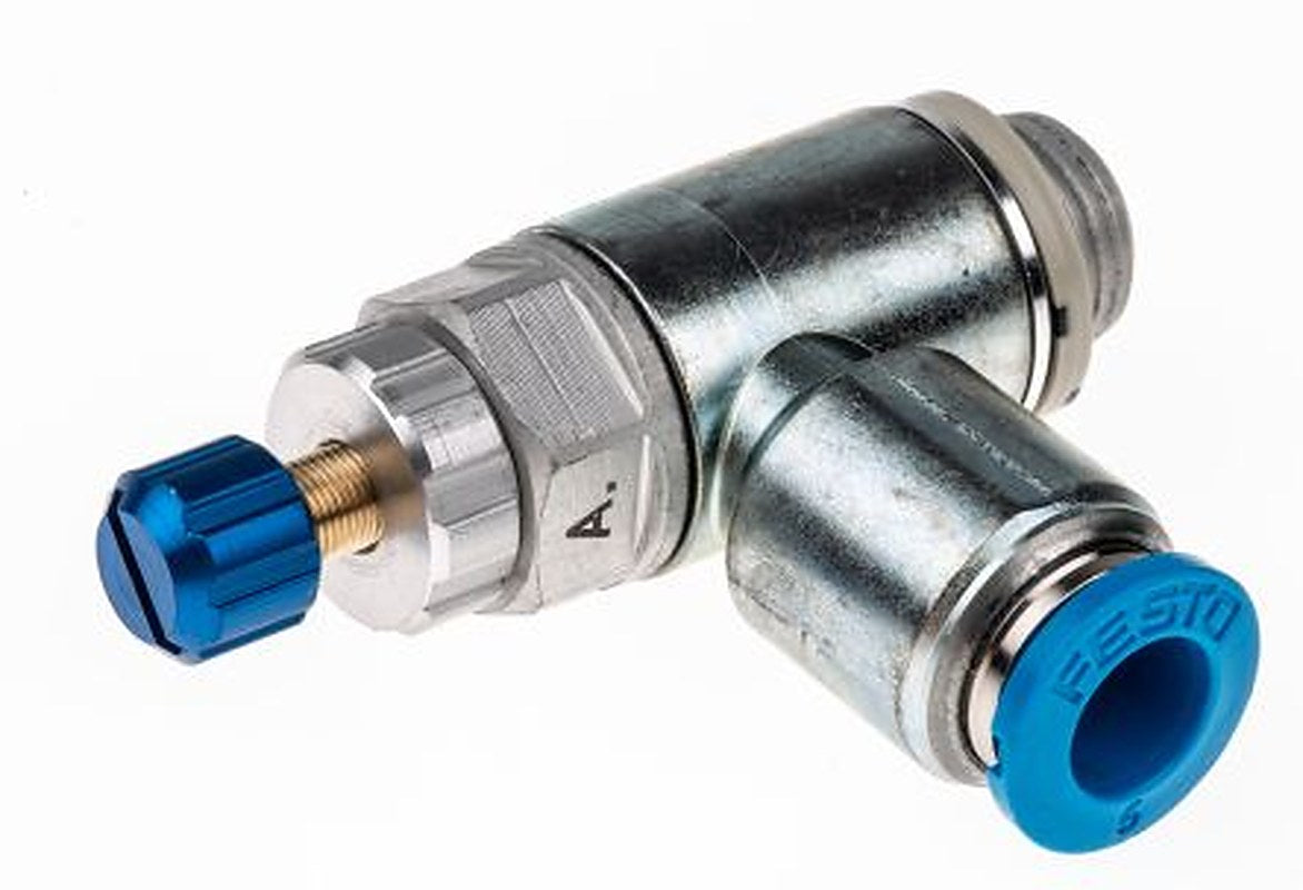 Festo GRLA Series Flow Controller Exhaust Valve, 197581, Inlet Female, Outlet Male