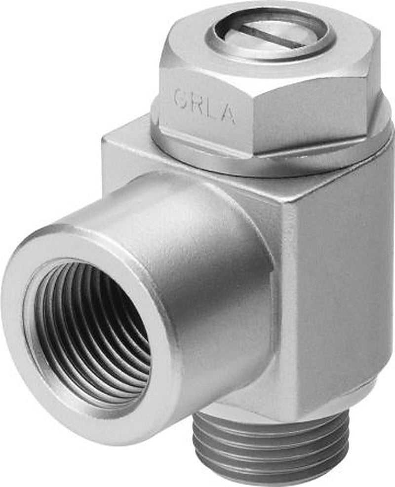 Festo GRLZ-M5-B Series Flow Control Valve Pressure Relief Valve, GRLZ-M5-B, Threaded Metric M5 Threaded Metric M5