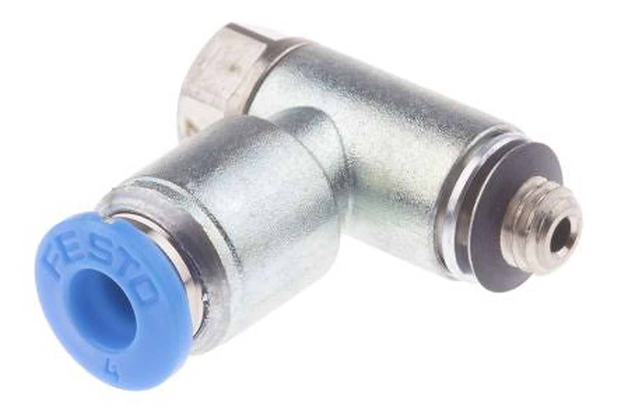 Festo GRLZ Series Flow Controller Flow Regulator, 193154, Inlet Male, Female, Outlet Male, Female