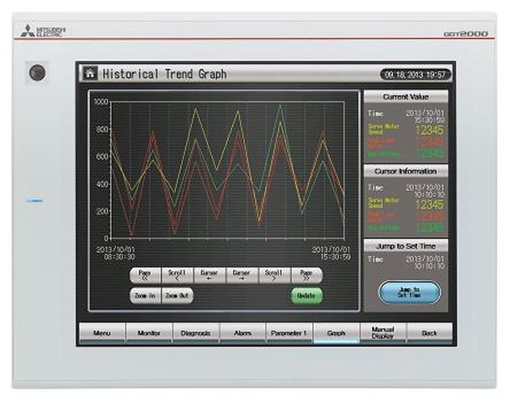 Mitsubishi Electric GOT2000 Series Touch Screen HMI - 12.1 in, TFT LCD Display, 800 x 600 pixel