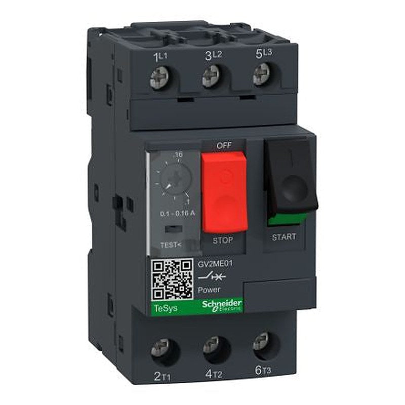 Schneider Electric 0.1A, 0.16 A GV2ME Motor Protection Circuit Breaker, 690V, 60 °C, -20 °C