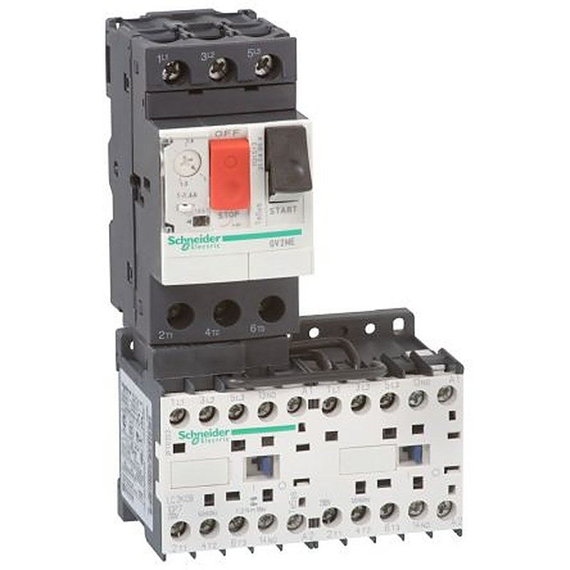 Schneider Electric TeSys Motor Starter, TeSys, 24V dc, 0.37 kW, 3 Phase
