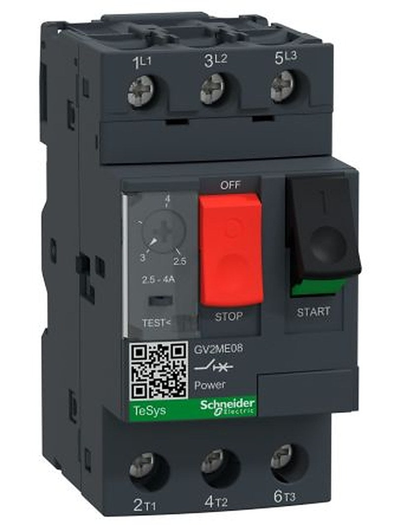 Schneider Electric 2.5A, 4 A GV2ME Motor Protection Circuit Breaker, 690V, 60 °C, -20 °C